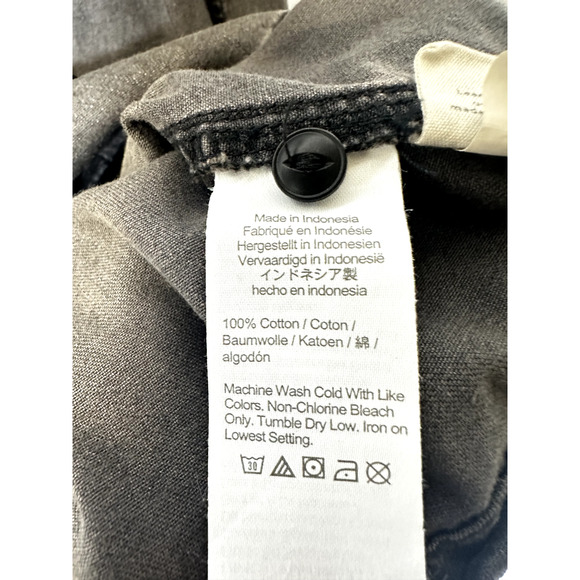 Madewell Denim Short-Sleeve Back-Pleat Shirt in Lunar Wash Size Large Collared - Picture 8 of 10